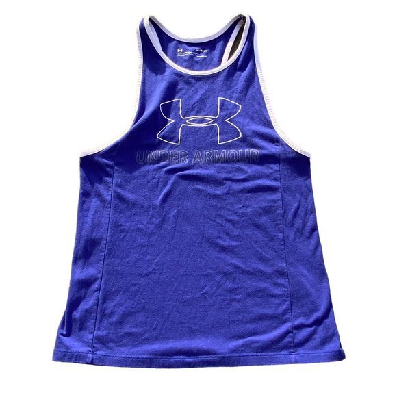 Under Armour HeatGear Blue Loose Fit Tank Top S Basic Tank - Picture 1 of 6